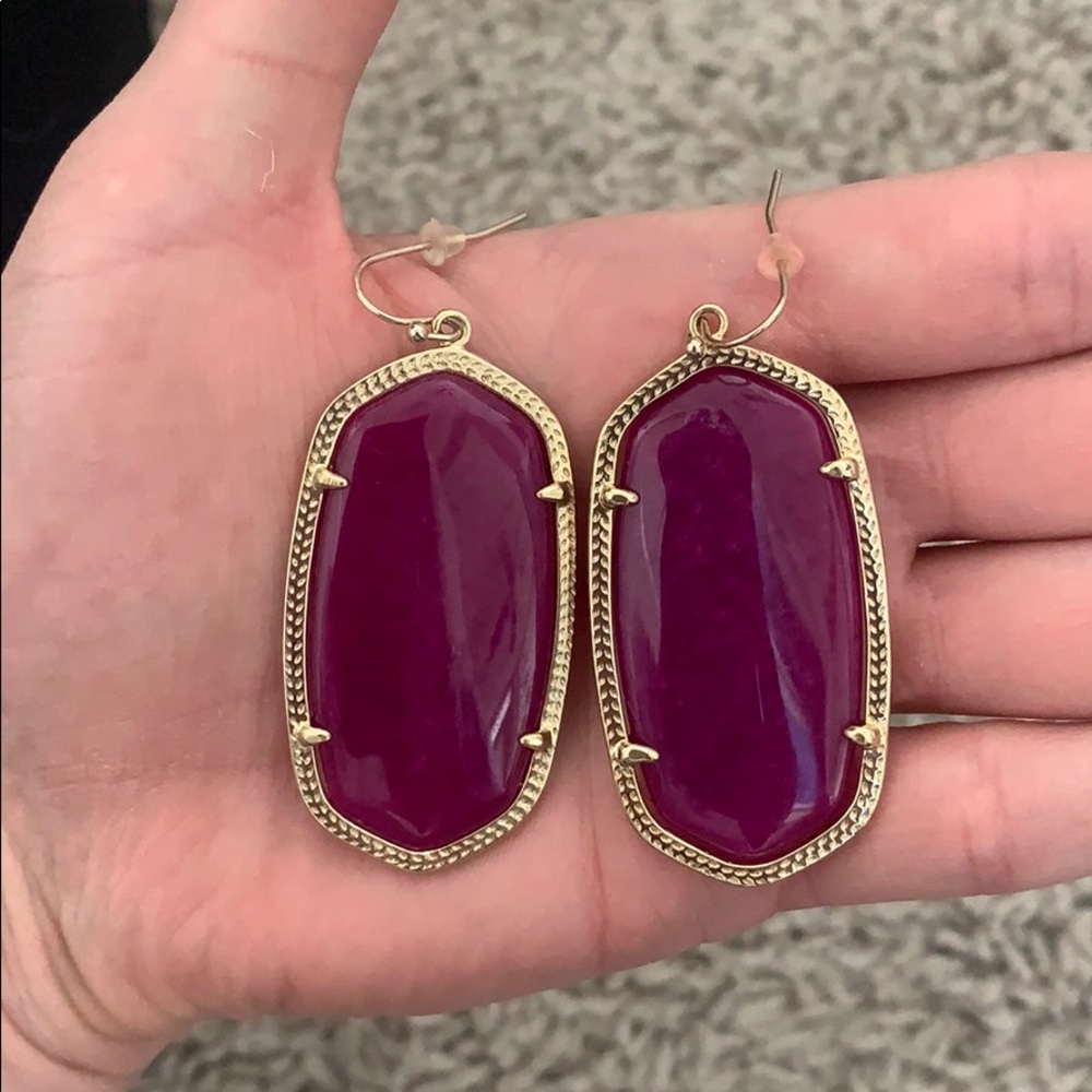 Kendra Scott Danielle earrings in purple jade